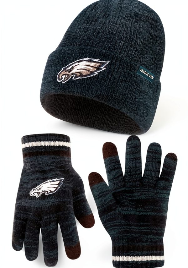NFL Ultra Game Touch-Screen Friendly Beanie and Gloves Set-0