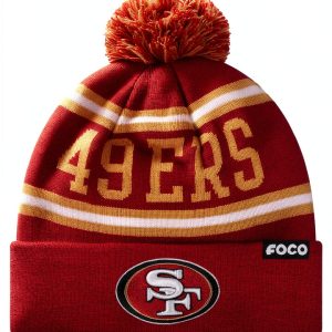 NFL Primary Logo Stripe Pom Beanie by FOCO-0