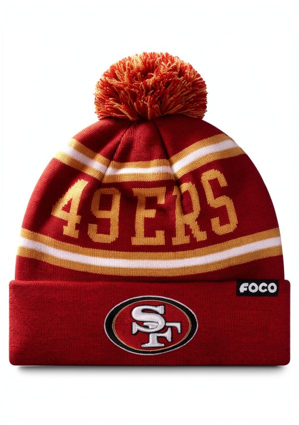 NFL Primary Logo Stripe Pom Beanie by FOCO-0