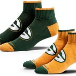 For Bare Feet Green Bay Packers NFL Socks 2 Pair Unisex-0