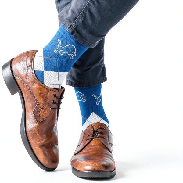 For Bare Feet Detroit Lions NFL Socks Unisex Crew 505-7-ARMX-1