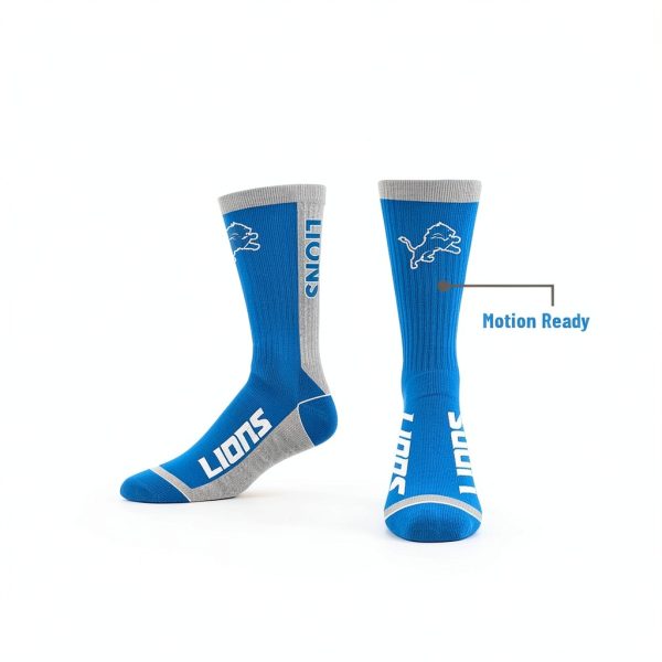 For Bare Feet Detroit Lions Socks NFL Logo Size 13 Acrylic Blend-4