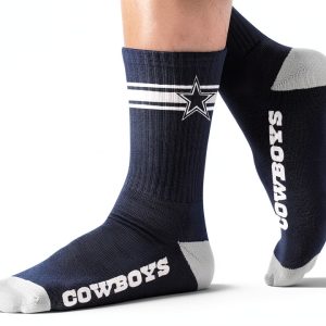 NFL Dallas Cowboys Navy Crew Socks Unisex Comfort Fit Small-XL-0