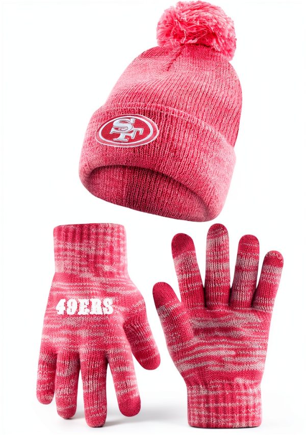 NFL Team Fan Gloves and Hat Set - Officially Licensed by NFL-0