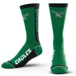 For Bare Feet Philadelphia Eagles Men's Crew Socks MVP-CL-PAT NFL-0