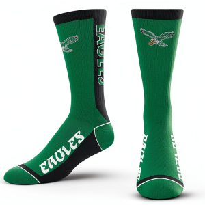 For Bare Feet Philadelphia Eagles Men's Crew Socks MVP-CL-PAT NFL-0