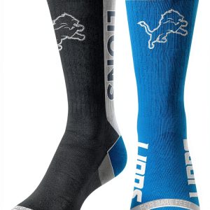 For Bare Feet Detroit Lions Socks NFL Logo Size 13 Acrylic Blend-0