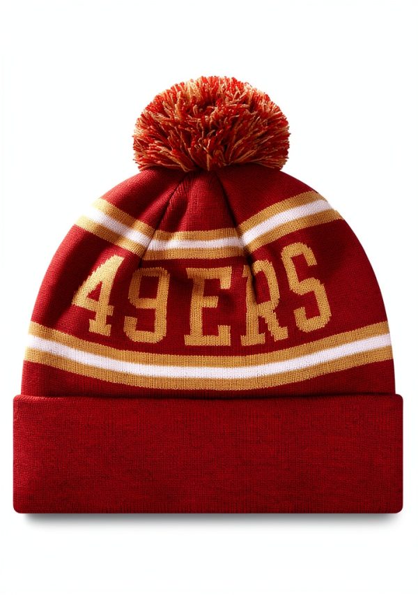 NFL Primary Logo Stripe Pom Beanie by FOCO-1