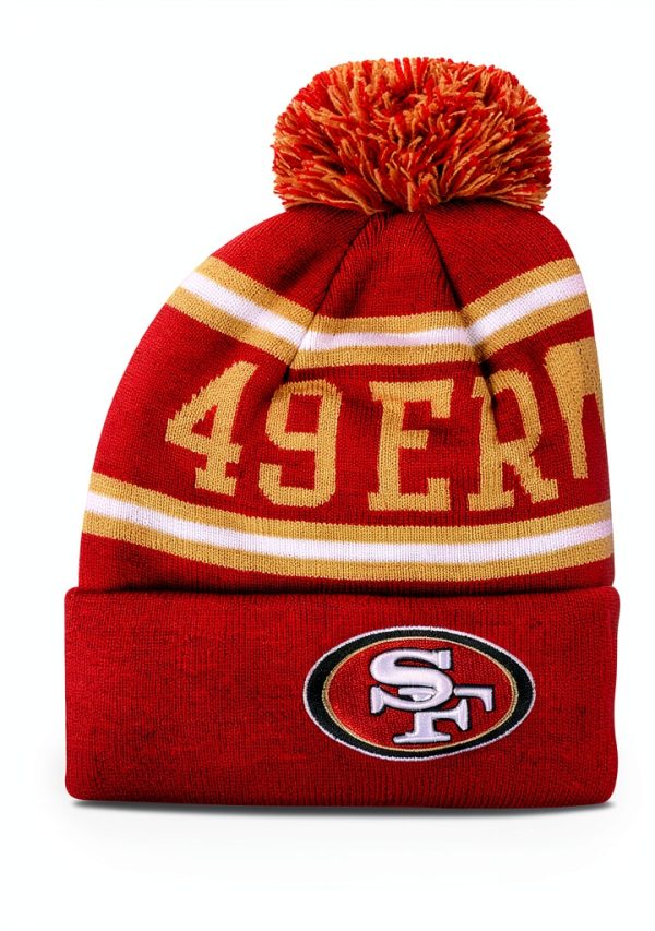 NFL Primary Logo Stripe Pom Beanie by FOCO-3