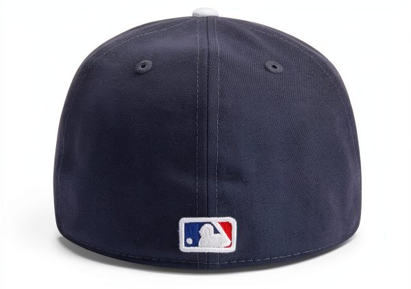 New Era Baseball Cap Men's Straight Visor Adjustable Fit Navy Blue-3