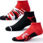 Ohio State Buckeyes Official NCAA Socks, 3-Pack, Unisex Adult-0