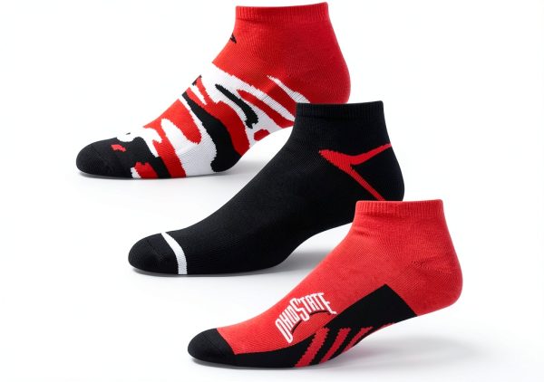 Ohio State Buckeyes Official NCAA Socks, 3-Pack, Unisex Adult-0