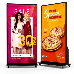 75 Inch Full Screen Indoor Floor Stand Digital Signage Digital Kiosks With Android System Lcd Poster Display With WiFi HDMI/USB Input Auto Media Player-0