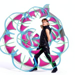 LED Pixel Staff Pro 32 Sacred Flow Art – Programmable, 10‑Hour Battery-0